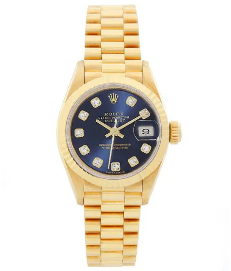 Rolex Lady-Datejust 69178 26mm Yellow gold Blue