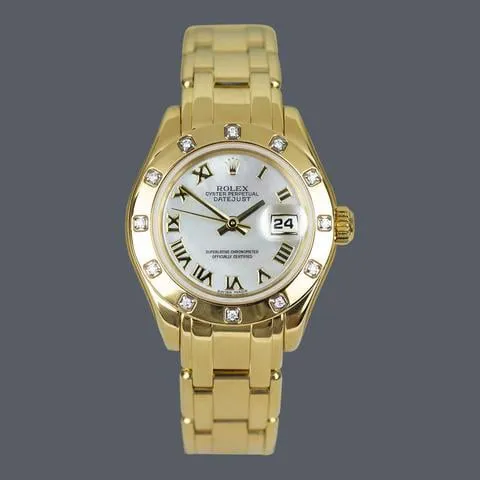 Rolex Lady-Datejust Pearlmaster 80318 29mm Yellow gold Mother-of-pearl