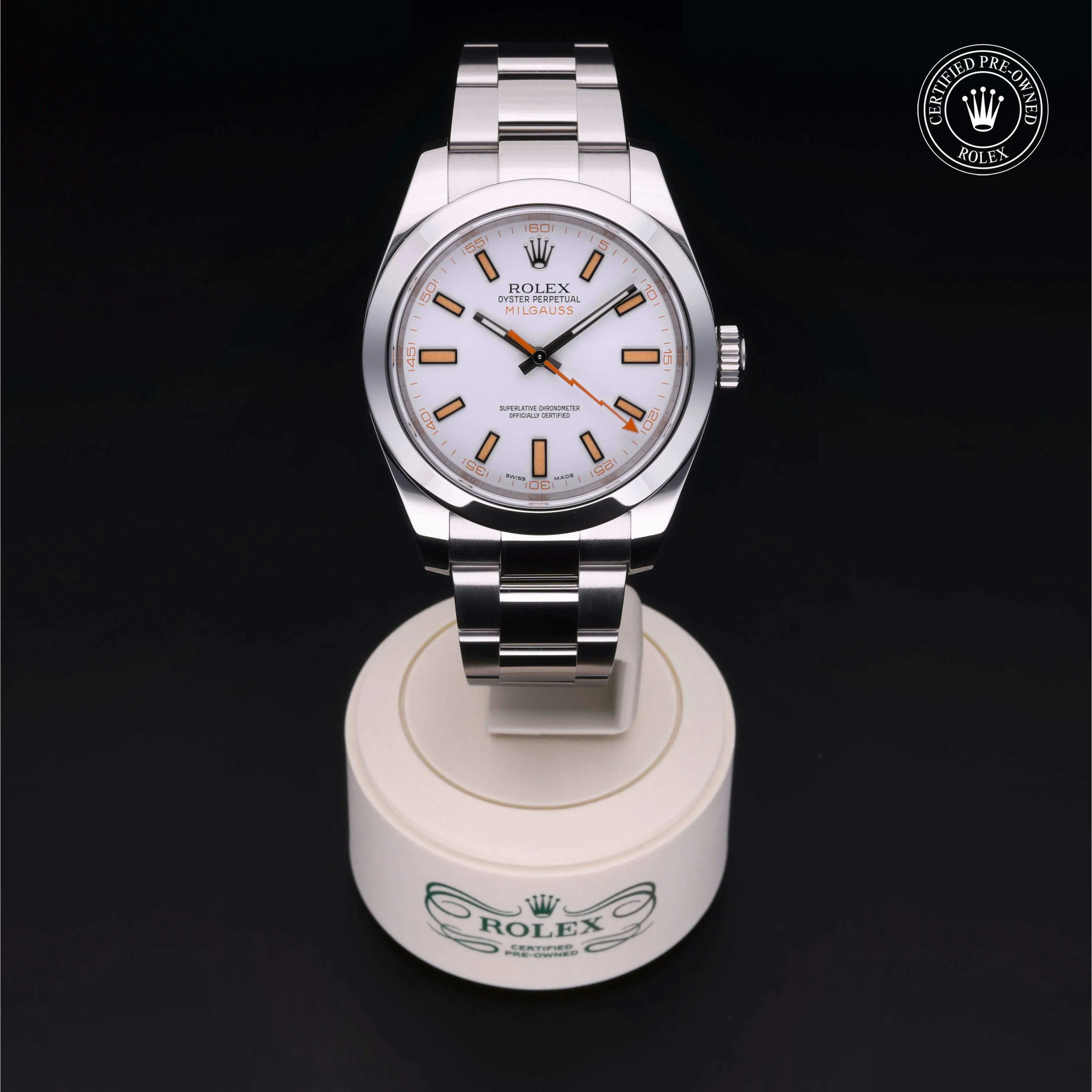 Rolex Milgauss 116400-0002 40mm Stainless steel White 4