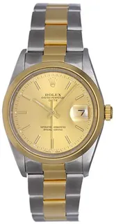 Rolex Oyster Perpetual Date 15203 Yellow gold and Stainless steel Champagne