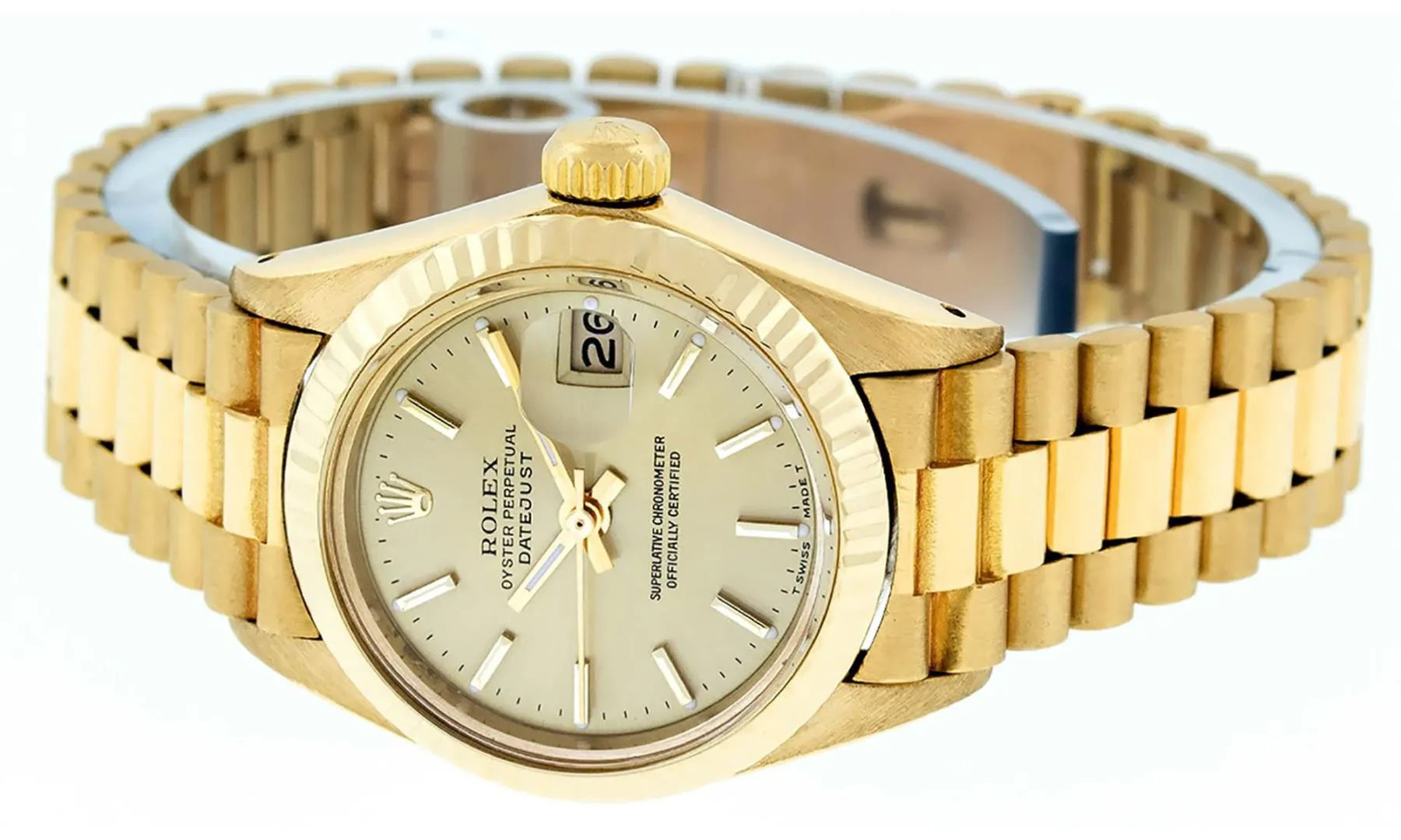 Rolex President 26mm Yellow gold and 18k yellow gold Champagne 5