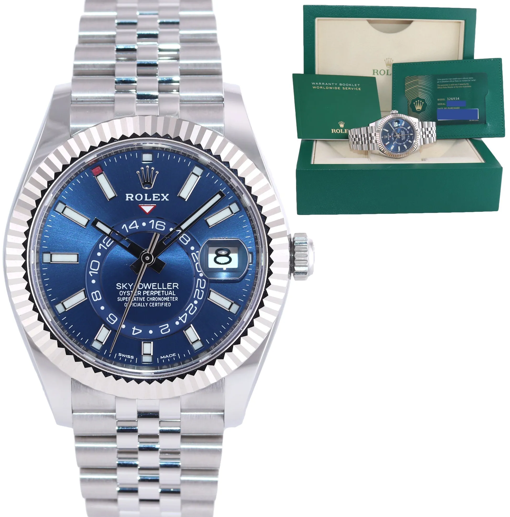 Rolex Sky-Dweller 326934 42mm Stainless steel Blue