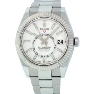 Rolex Sky-Dweller Stainless steel and 18k white gold White