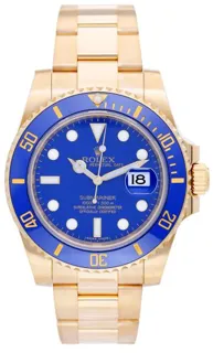 Rolex Submariner 116618 Yellow gold Blue