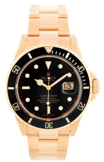 Rolex Submariner 16618 Yellow gold Black