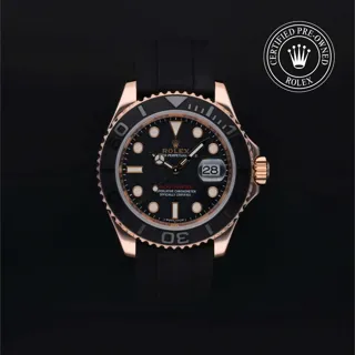 Rolex Yacht-Master 116655-0001 Ceramic and Rose gold Black