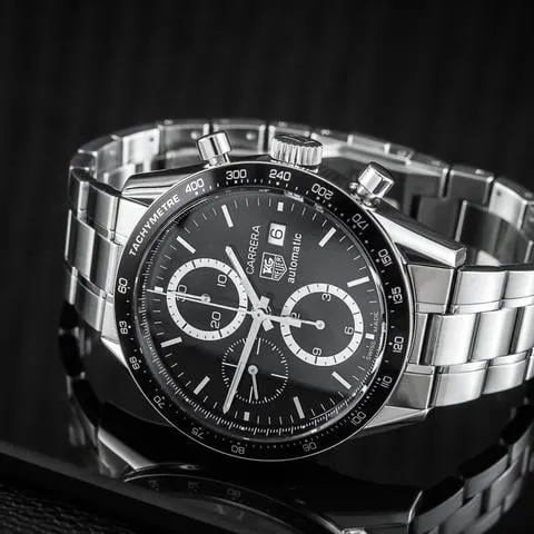 TAG Heuer Carrera CV2010 41mm Stainless steel Black