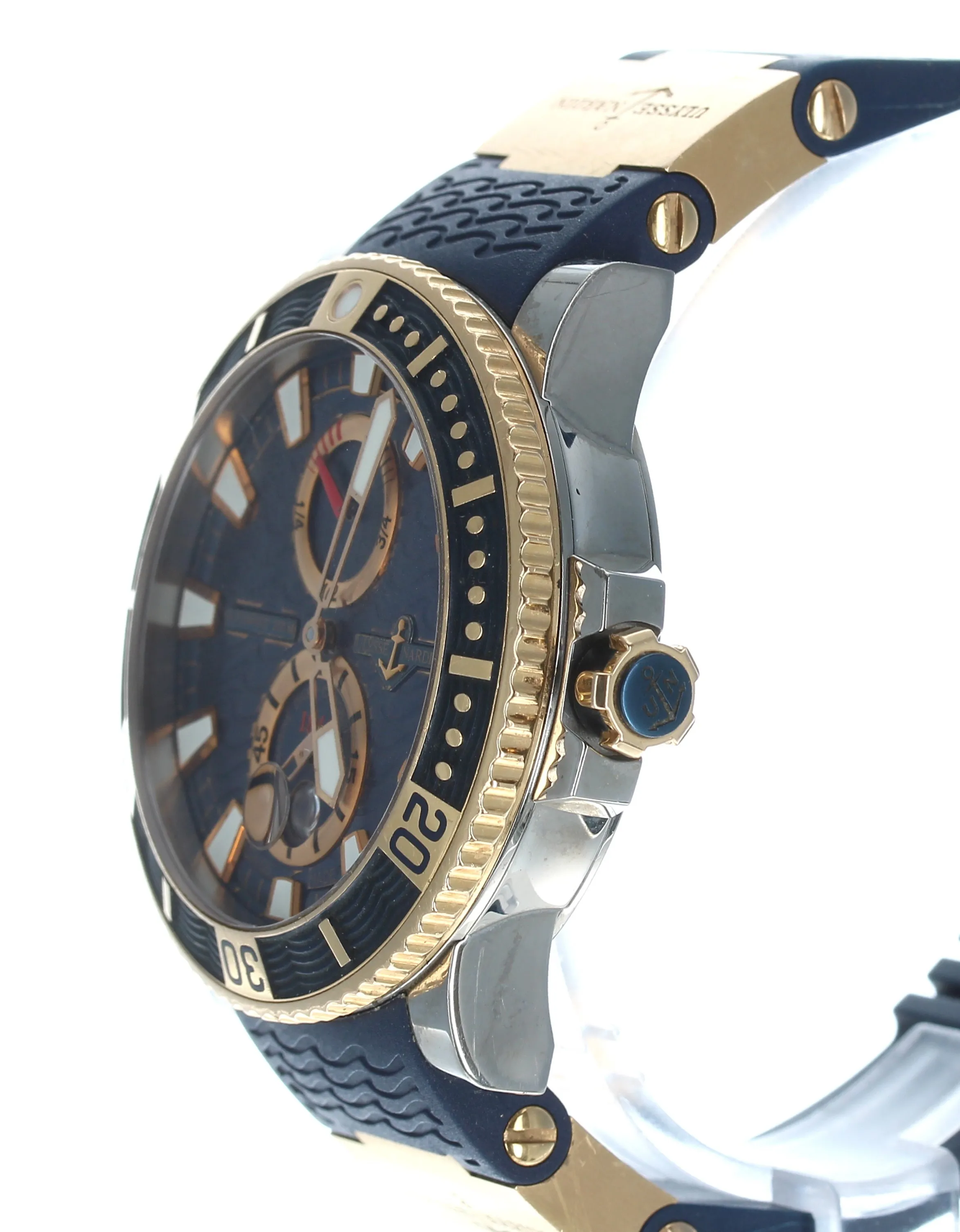 Ulysse Nardin Maxi Marine Diver 265-90-3/93 47mm Titanium and 18k yellow gold Blue 2