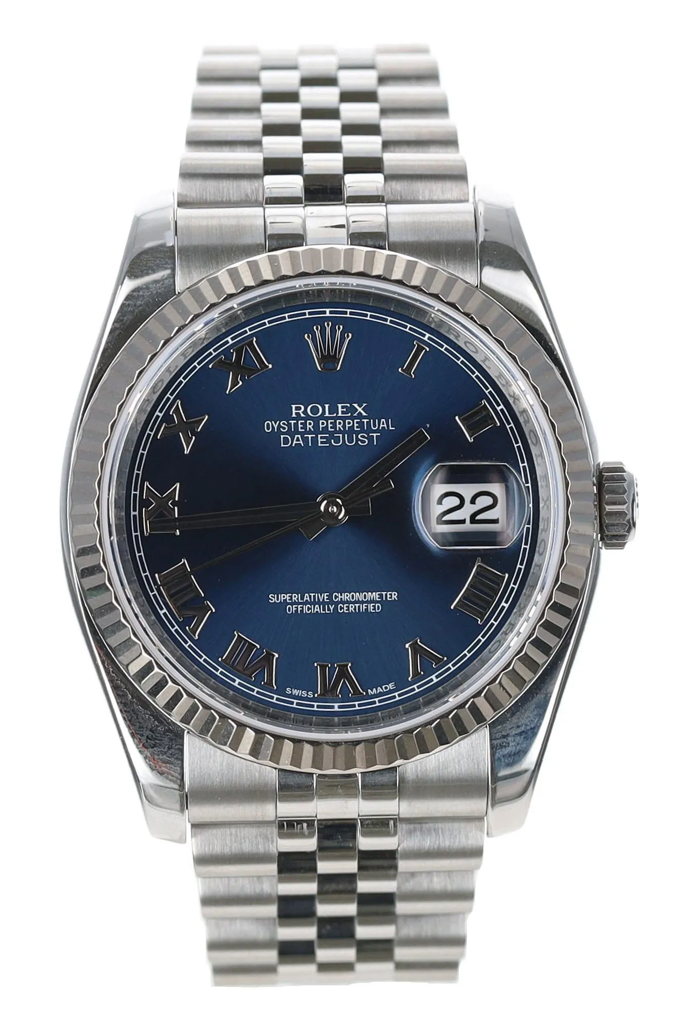 Rolex Datejust 36 116234 36mm White gold and Stainless steel Blue