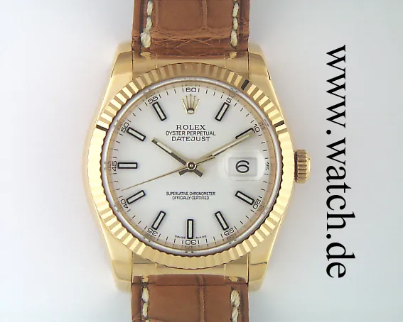 Rolex Datejust 116138 36mm Yellow gold White