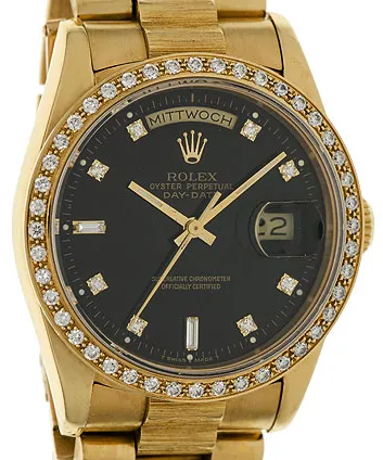 Rolex Day-Date 36 18248 36mm Yellow gold Black