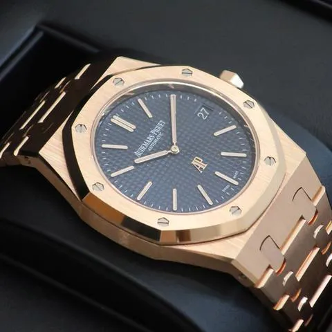 Audemars Piguet Royal Oak 15202OR.OO.1240OR.01 39mm Rose gold Blue 1