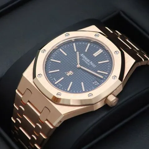 Audemars Piguet Royal Oak 15202OR.OO.1240OR.01 39mm Rose gold Blue 2