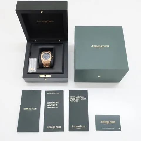 Audemars Piguet Royal Oak 15202OR.OO.1240OR.01 39mm Rose gold Blue 9