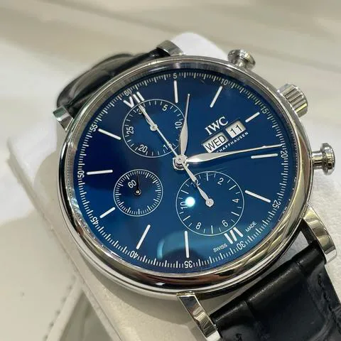 IWC Portofino Chronograph IW391023 42mm Stainless steel Blue