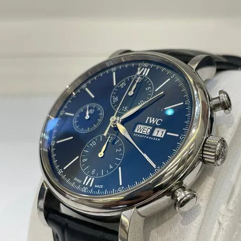 IWC Portofino Chronograph IW391023 42mm Stainless steel Blue 1