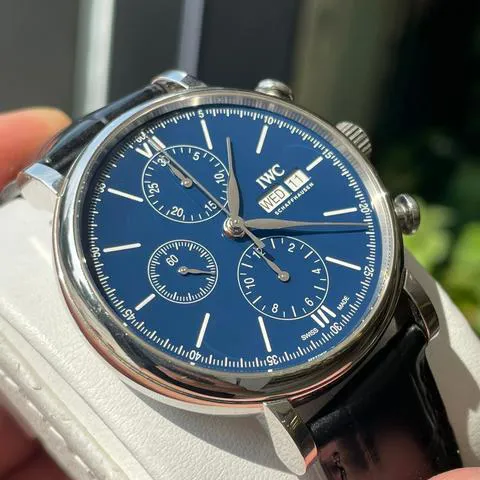 IWC Portofino Chronograph IW391023 42mm Stainless steel Blue 3