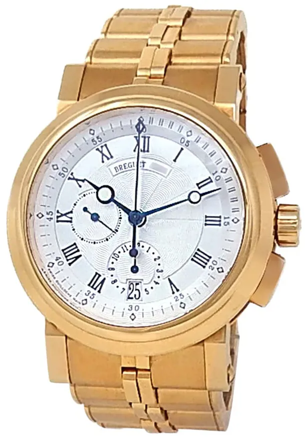 Breguet Marine 5827ba/12/am0 42mm Yellow gold Silver