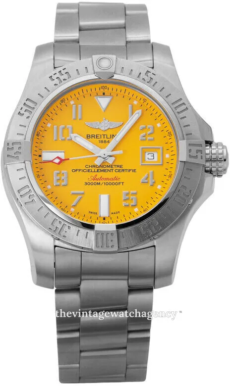 Breitling Avenger A17331101I1A1 45mm Stainless steel Yellow