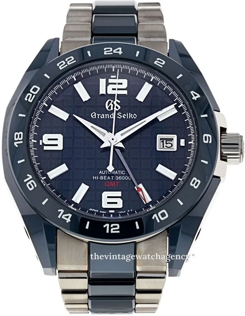 Grand Seiko Sport Collection SBGJ233G 46.5mm Brushed/polished titanium Blue