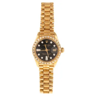 Rolex Oyster Perpetual "Datejust" 18k yellow gold Black