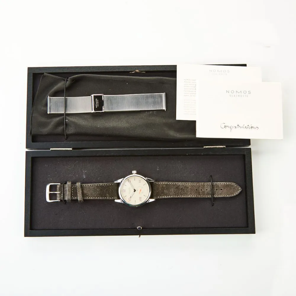 NOMOS Club Campus 735 38.5mm Stainless steel White 1