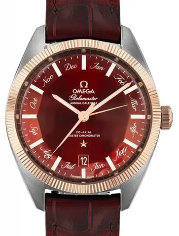 Omega Globemaster 130.23.41.22.11.001 41mm Yellow gold and Stainless steel Red