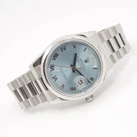 Rolex Day-Date 36 118206 36mm Platinum Blue 2