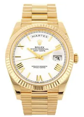 Rolex Day-Date 40 228238 40mm Yellow gold White