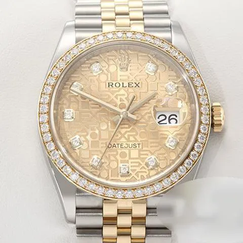 Rolex Datejust 36 126283RBR 36mm Yellow gold and Stainless steel Champagne