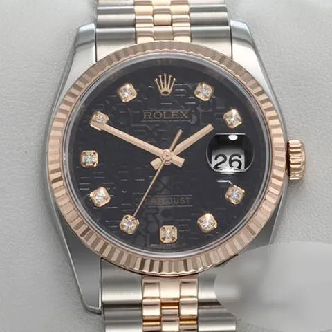 Rolex Datejust 36 116231 36mm Yellow gold and Stainless steel Black