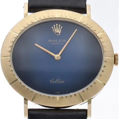 Rolex Cellini 4083/8 28.5mm Yellow gold Blue