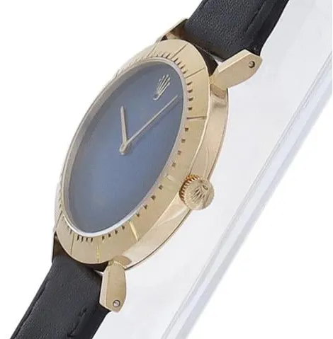 Rolex Cellini 4083/8 28.5mm Yellow gold Blue 2