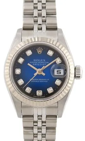 Rolex Datejust 79174G 26mm White gold Blue