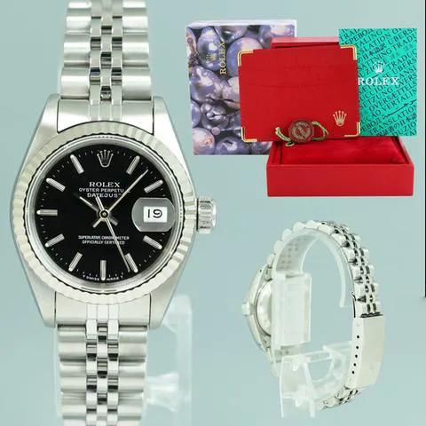 Rolex Lady-Datejust 69174 26mm White gold Black