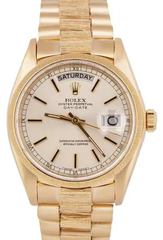 Rolex Day-Date 36 18078 36mm Yellow gold Silver