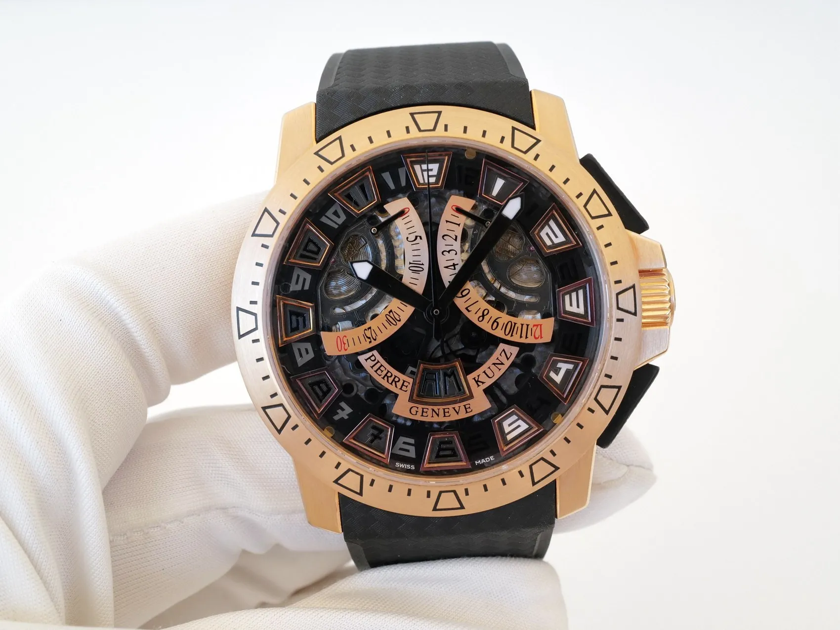 Pierre Kunz PKG 403 45mm Yellow gold Skeletonized 1