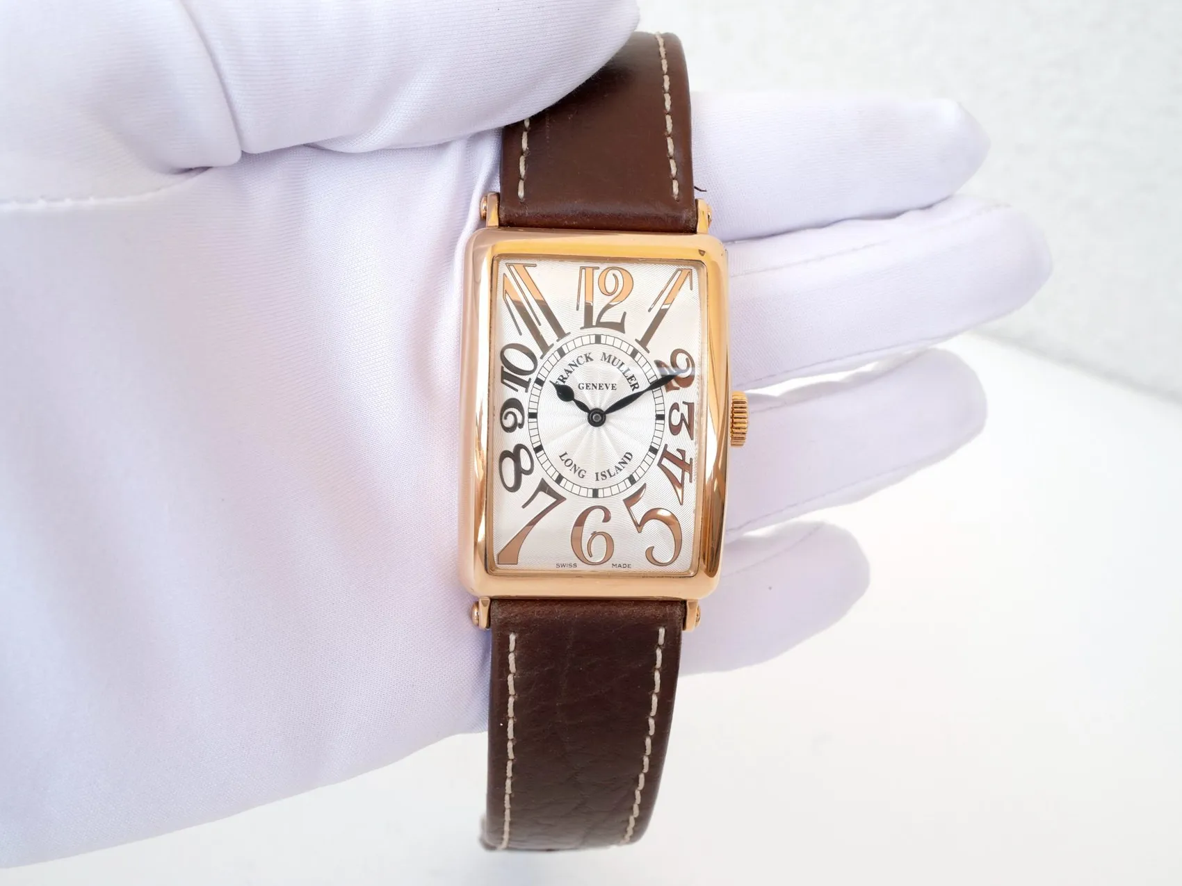 Franck Muller Long Island 1200 SC REL 33mm Yellow gold Silver 9