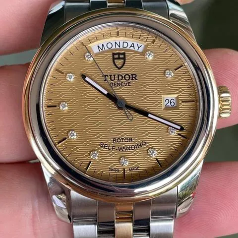 Tudor Glamour 56003 39mm Yellow gold and Stainless steel Champagne