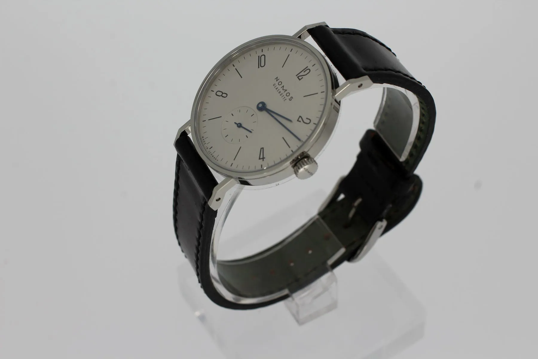 NOMOS Tangente 101 35mm Stahl galvanized, white silver plated 1