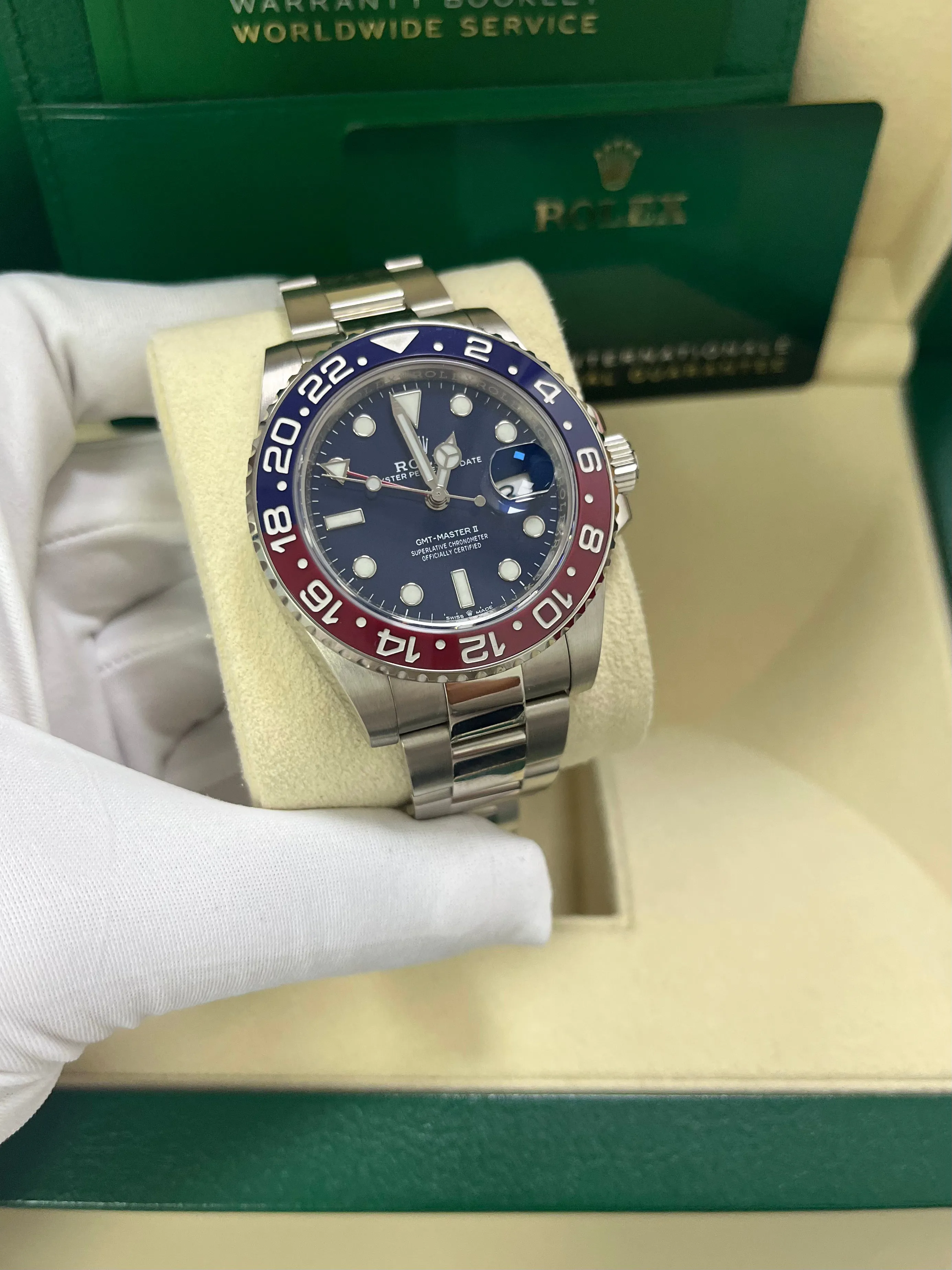 Rolex GMT-Master II 126719BLRO 40mm White gold and 18k white gold Blue 6