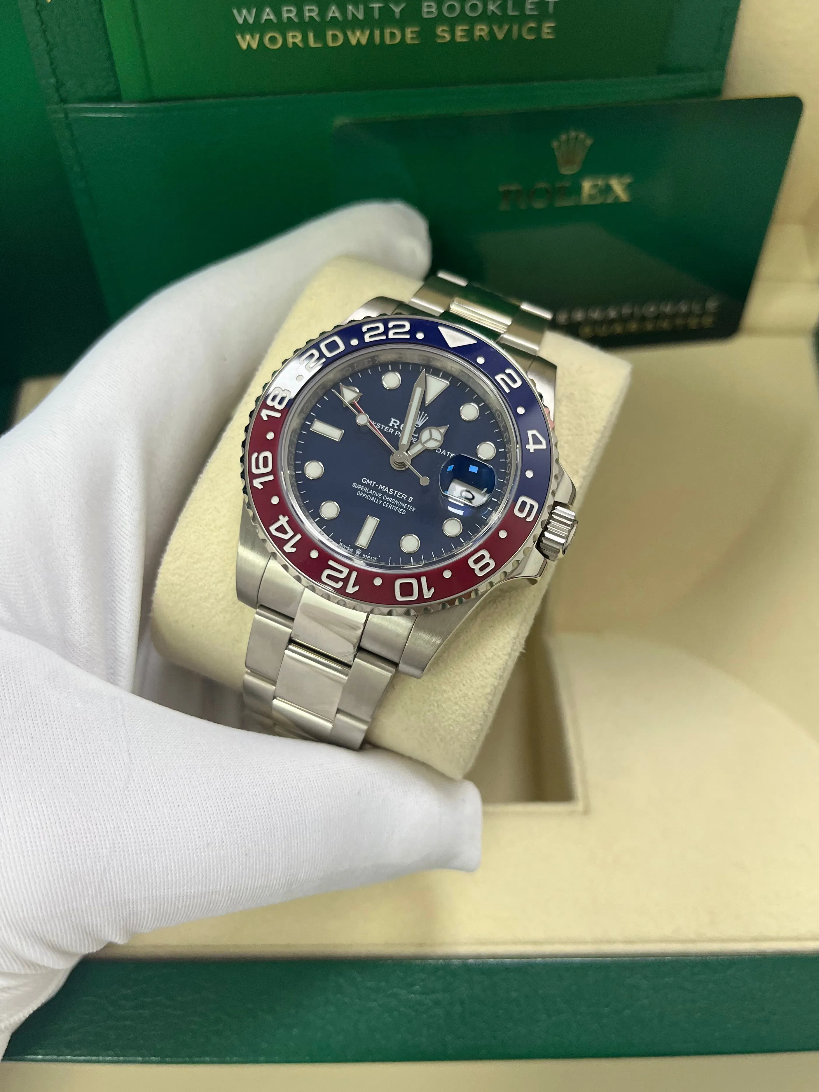 Rolex GMT-Master II 126719BLRO 40mm White gold and 18k white gold Blue 7