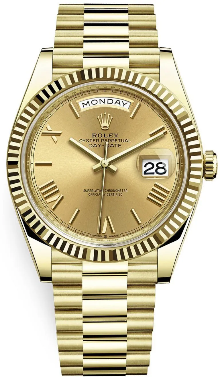 Rolex Day-Date 40 228238 40mm Yellow gold and 18k yellow gold Champagne