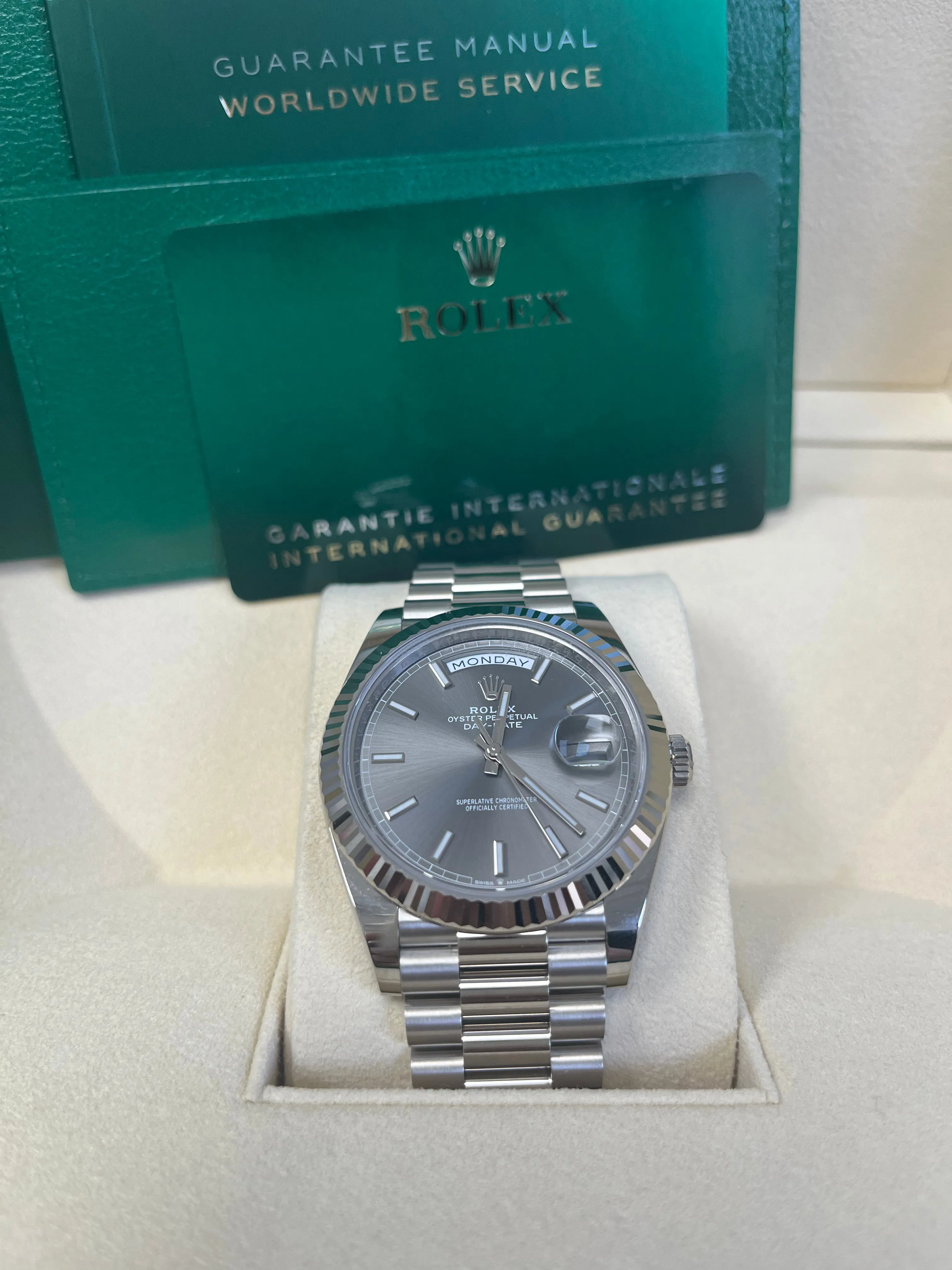 Rolex Day-Date 40 228239 40mm White gold and 18k white gold Gray 1