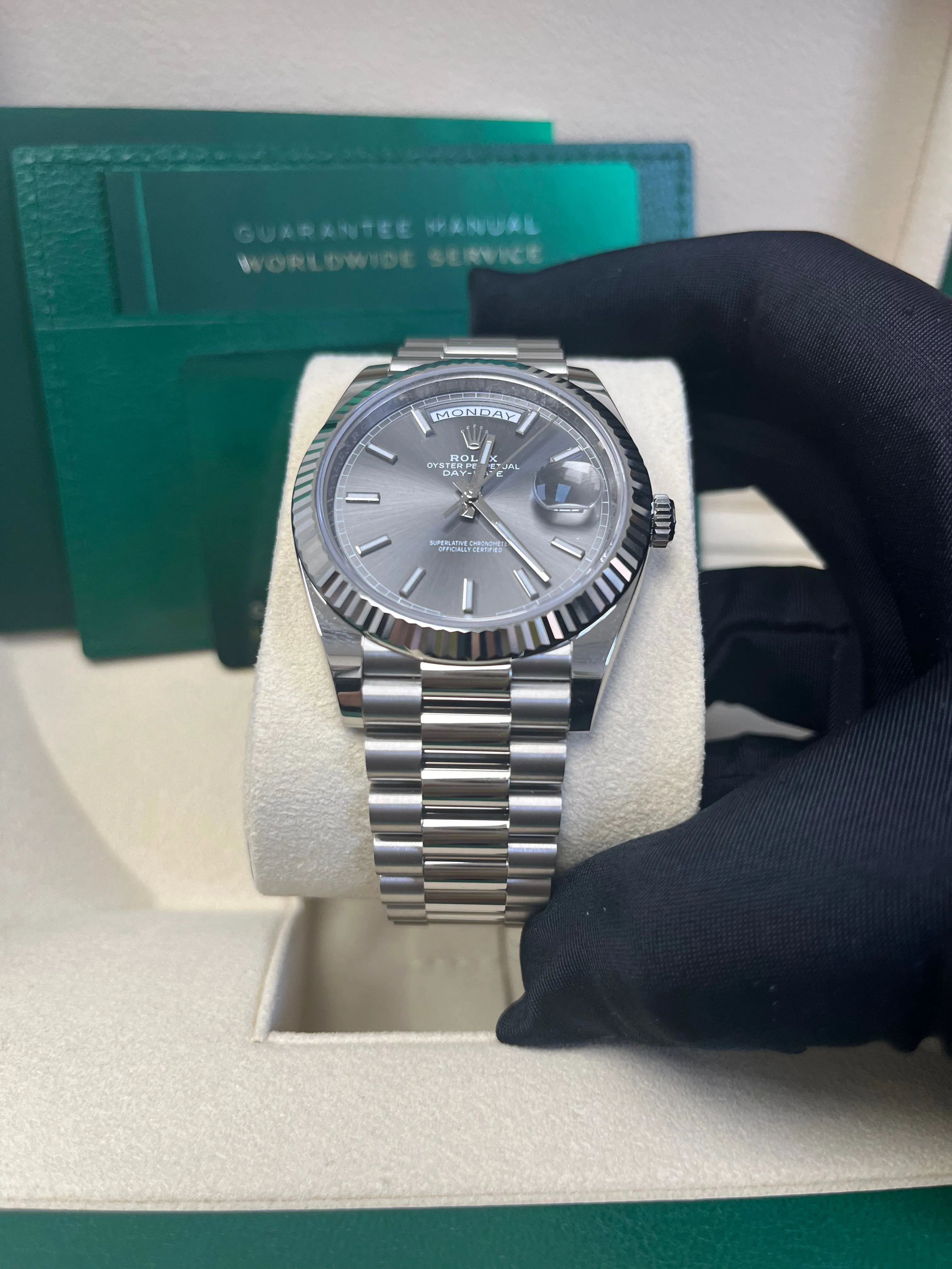 Rolex Day-Date 40 228239 40mm White gold and 18k white gold Gray 6