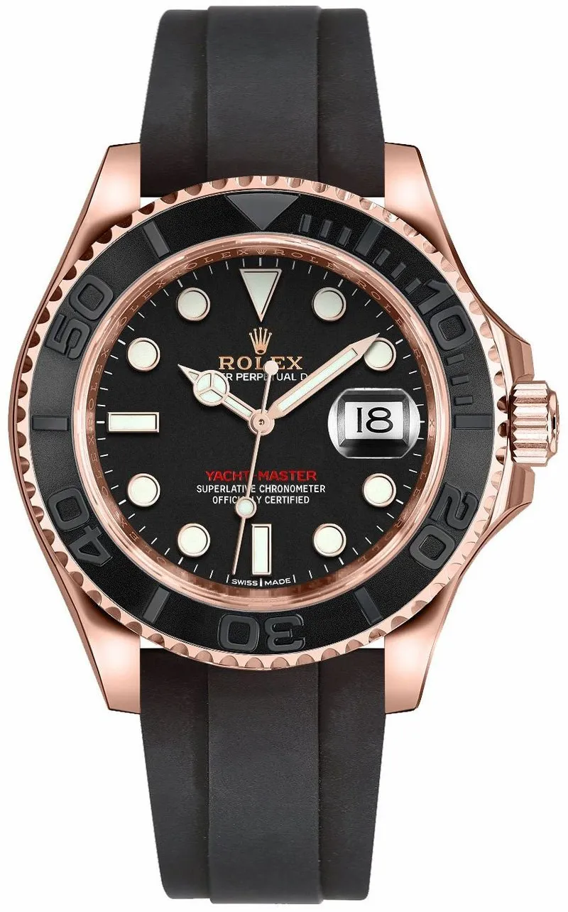 Rolex Yacht-Master 37 268655 37mm Everose gold Black