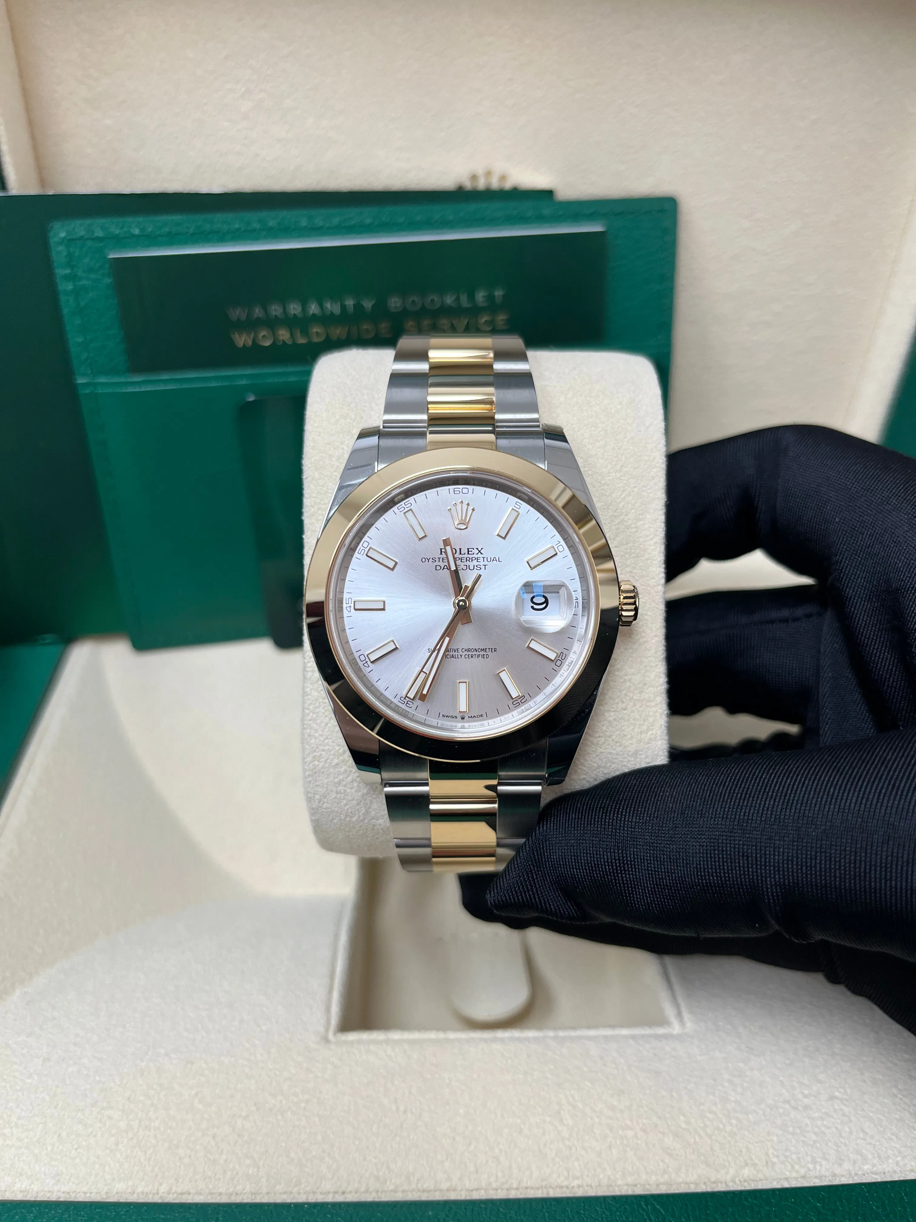 Rolex Datejust 41 126303 41mm Yellow gold and 18k yellow gold Silver 7