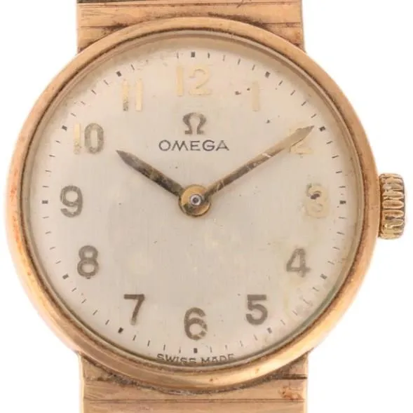 Omega 19mm 9ct Gold Silvered