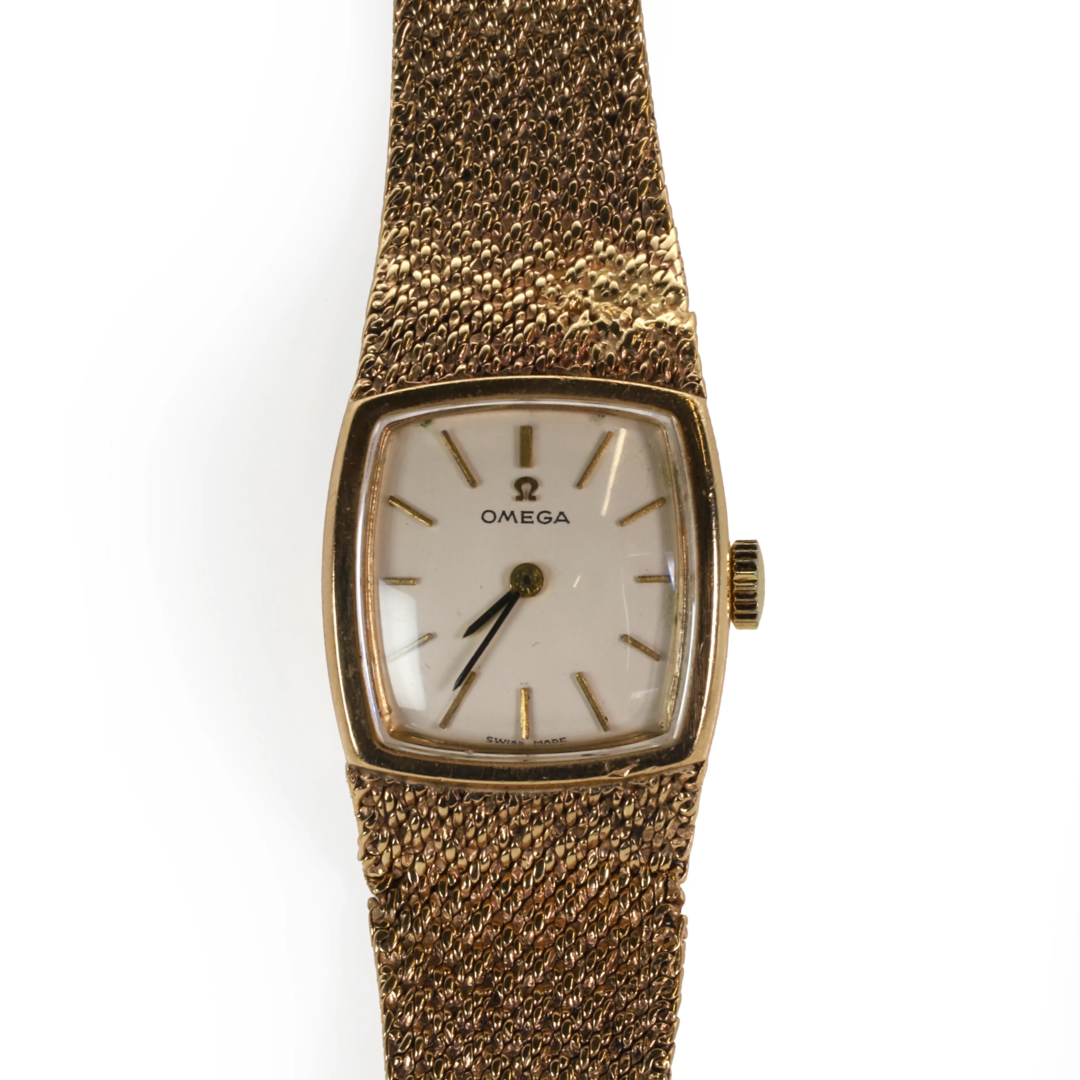 Omega 20mm 9ct Yellow gold White