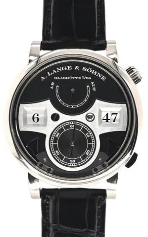 A. Lange & Söhne Zeitwerk 145.029 44mm White gold Black 1